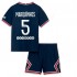Camisola Paris Saint-Germain Marquinhos 5 Criança Equipamento Primeiro 2021-2022 Manga Curta